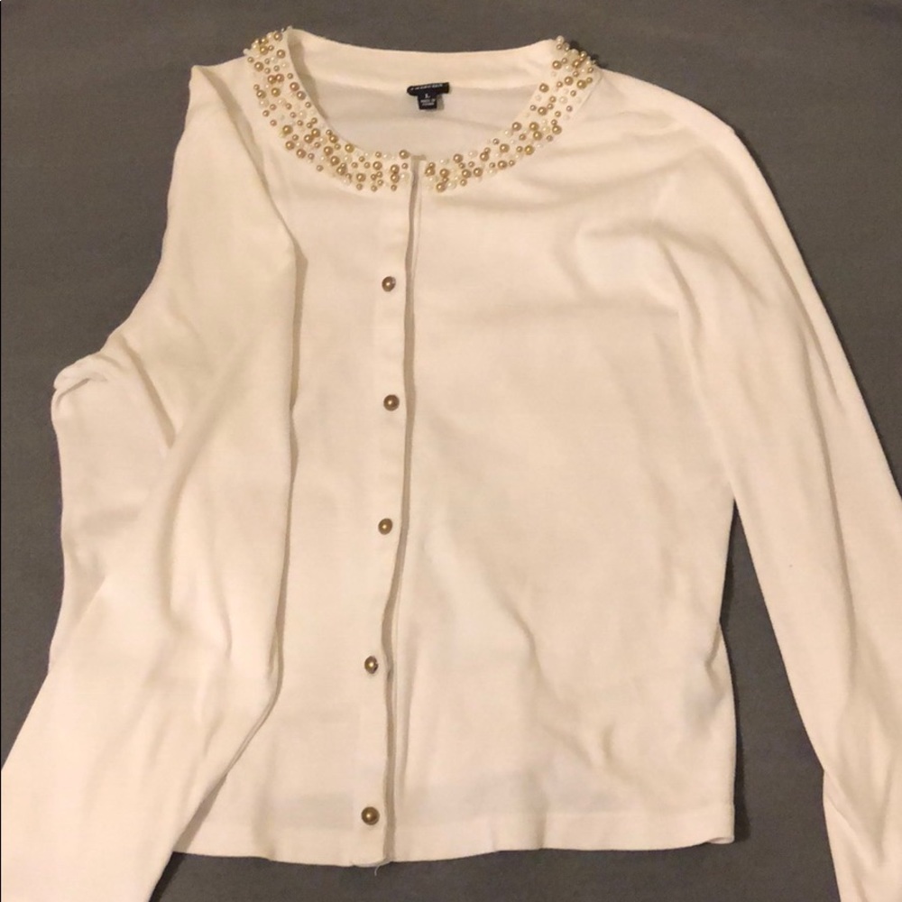 RAFAELLA elegant pearl sweater